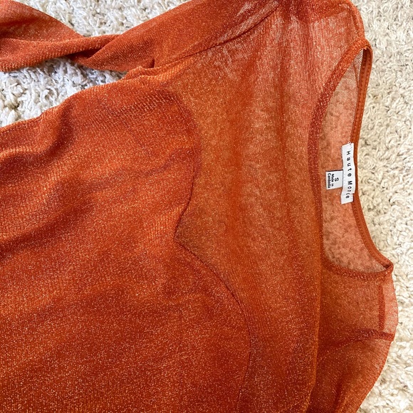 Haute Monde | Orange Fall Dress - Picture 4 of 5